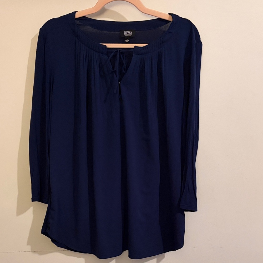 Jones New York Deep Blue Blouse